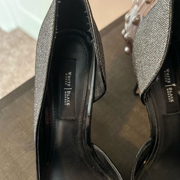 EUC WHBM Silver and black glitter pumps(size 9) - Picture 5 of 8